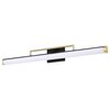 Nuvo Solano Large Vanity LED Black and Brushed Brass White Acrylic Lens 62/1539